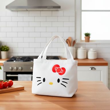 Lonchera Bordada Hello Kitty Serie Sanrio Blanco