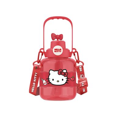 Botella Pequeña con Asa y Pitillo 1100 Ml Hello Kitty Serie Sanrio