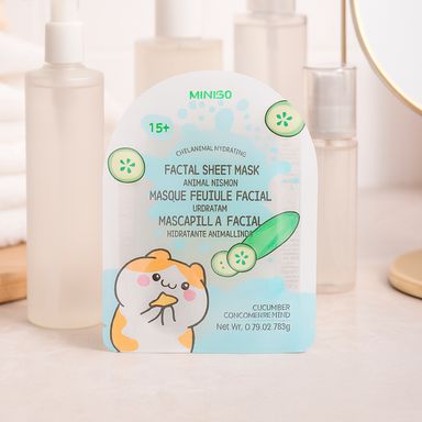 Mascarilla Facial Hidratante Pepino Serie Cute Animal