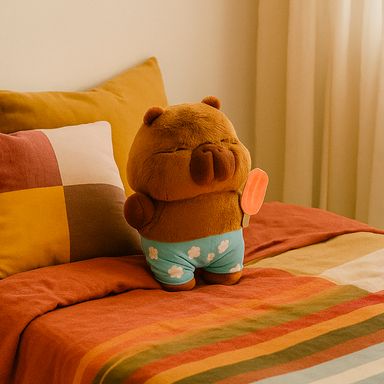 Peluche 12In Kapibara Traje de Baño y Ice Pop Serie Mini Family