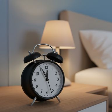 Reloj Despertador de Campana Doble Serie Black & White Negro Mate