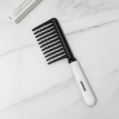 Peine con Dientes Ondulados Serie Black & White Blanco y Negro