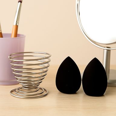 Juego de Esponjas de Maquillaje con Soporte Serie Black & White