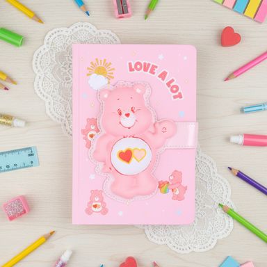 Libreta A5 3D Antiestres con Iman Snap 80 Hojas Love a Lot Bear Serie Care Bears