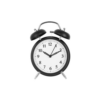 Reloj Despertador de Campana Doble Serie Black & White Negro Mate