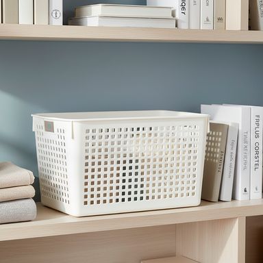 Cesta de Almacenamiento Serie Miniso Blanca