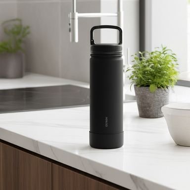 Termo con Asa 700 Ml Serie Miniso Negra