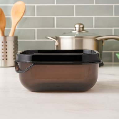 Contenedor 180 Ml para Alimentos Serie Black & White Negro 4 Unidades