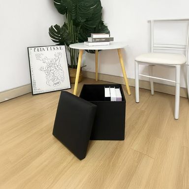 Organizador de Tela Otomana Serie Black & White Negra