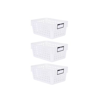 Cesta de Almacenamiento Mini 3 Piezas Serie Miniso Blanca