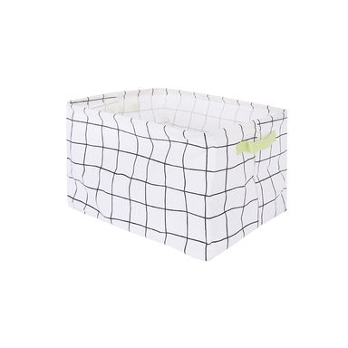 Organizador de Tela Serie Black & White Blanca Cuadros