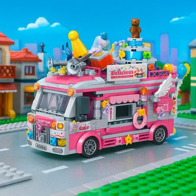 Bloques de Consrucción Carrito de Postres Serie Miniso