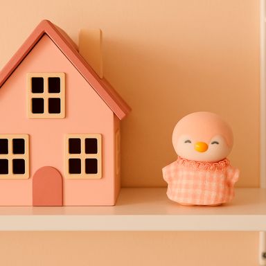 Peluche Sr Miniso Serie Mini Family Rosa