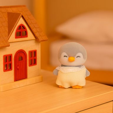 Peluche Sr Miniso Serie Mini Family Gris