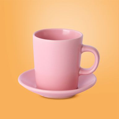 Taza Ceramica Solid 90 Ml Rosa