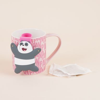 Taza de Ceramica de 350 Ml  Serie Wbb Panda Rosa