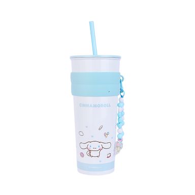 Vaso de Acero con Colgante y Pitillo de 800 Ml Cinnamoroll Serie Sanrio