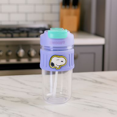 Vaso Plastico con Tapa y Pitillo de Doble Uso 650 Ml Serie Snoopy Colorful Vintage