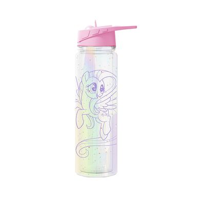 Vaso Plastico con Doble Pared y Pitillo de 500 Ml Serie My Little Pony Rosa