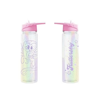Vaso Plastico con Doble Pared y Pitillo de 500 Ml Serie My Little Pony Rosa
