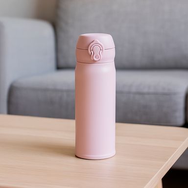 Termo con Tapa Abatible de 450 Ml Serie Miniso Rosa