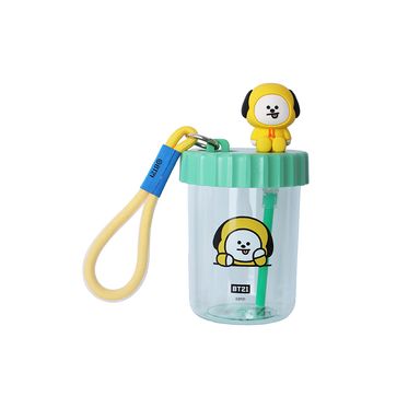 Vaso Plastico con Decoracion y Correa de 520 Ml Chimmy Serie Bt21