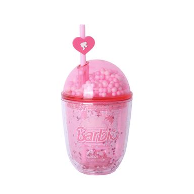 Vaso Plastico de 435 Ml Serie Barbie Rosa