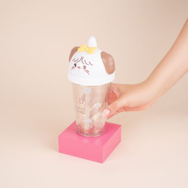 Vaso de Plastico de 320 Ml con Tapa Serie Mikko Souffle.