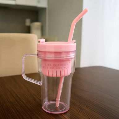 Vaso Plastico con Asa de 720Ml Serie Miniso