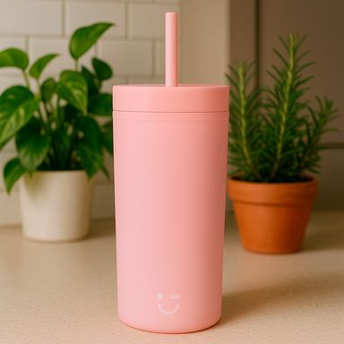 Vaso Plastico de 460 Ml Serie Miniso Naranja