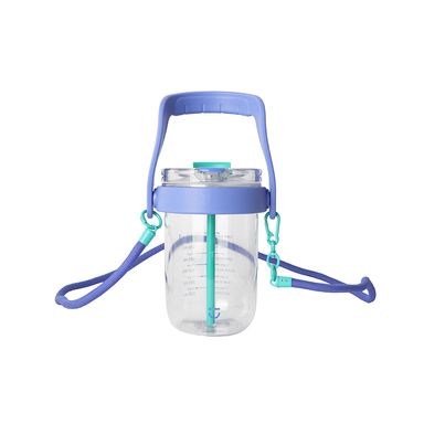 Vaso Plastico con Correa De 1000 Ml Serie Miniso Azul