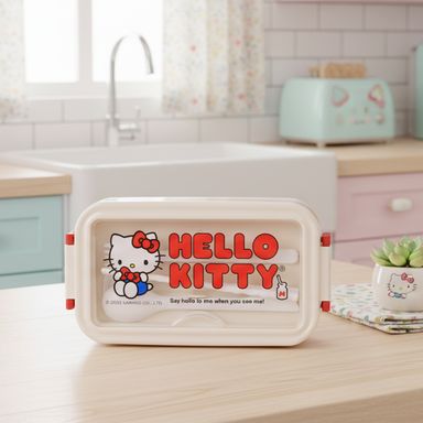 Contenedor de Alimentos de Doble Capa 1400 Ml Hello Kitty Serie Sanrio