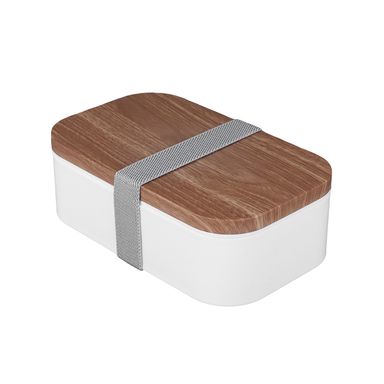 Contenedor con Diseño de Grano de Madera Blanco