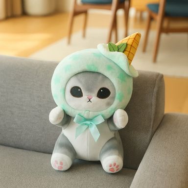 Peluche de Gato con Helado Serie Mofusand Ice Cream Verde