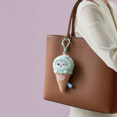 Llavero de Peluche Helado Serie Mofusand Cream Verde