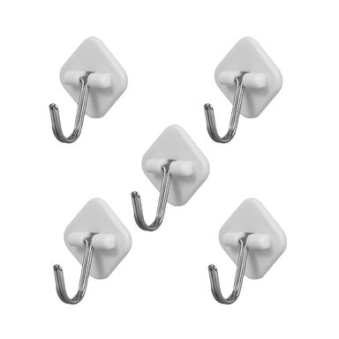 Ganchos Adhesivos Color Blanco 5 Pzas