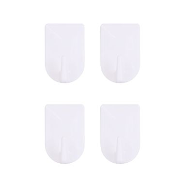 Ganchos Adhesivos Cuadrados Blancos 6 Piezas