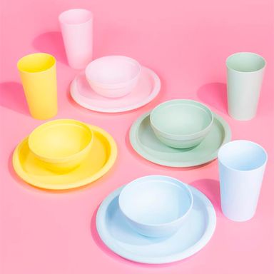 Set de Vasos Portatil Colores Mixtos 6 Pzas