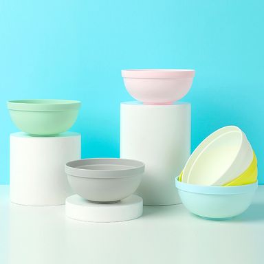 Paquete de 6 platos hondos ecológicos, Mediano, Multicolor