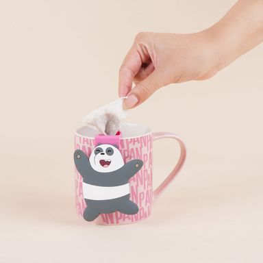 Taza de Ceramica de 350 Ml  Serie We Bare Bears Panda Rosa