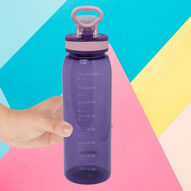 Botella de Plastico para Deportes con Asa 900 Ml Morado