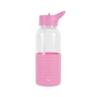 Vaso Plastico con Asa y Funda 1000 Ml Serie Miniso Rosa