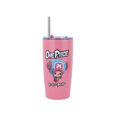 Vaso con Pitillo 530 Ml Chopper Serie One Piece Rosa