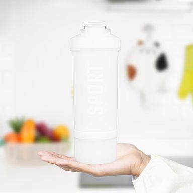 Botilito de Plastico para Deportes 650 Ml Blanco