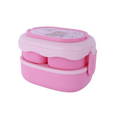 Contenedor para Lunch de 1600 Ml con Doble Capa Serie Mikko Rosa