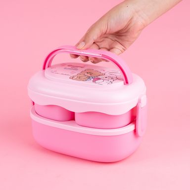 Contenedor para Lunch de 1600 Ml con Doble Capa Serie Mikko Rosa