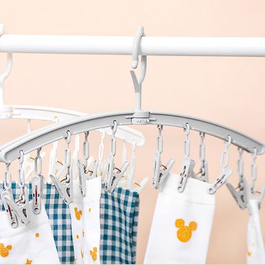 Ganchos Plegables de Ropa Medianos Gris