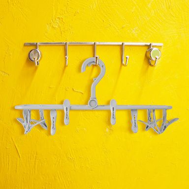 Tendedero Colgable Plegable con 12 Clips Gris