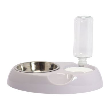 Comedero para Comida y Botella de Agua 500Ml