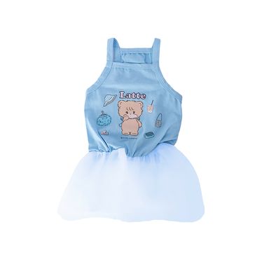 Vestido para Mascotas Serie Mikko Latte Azul